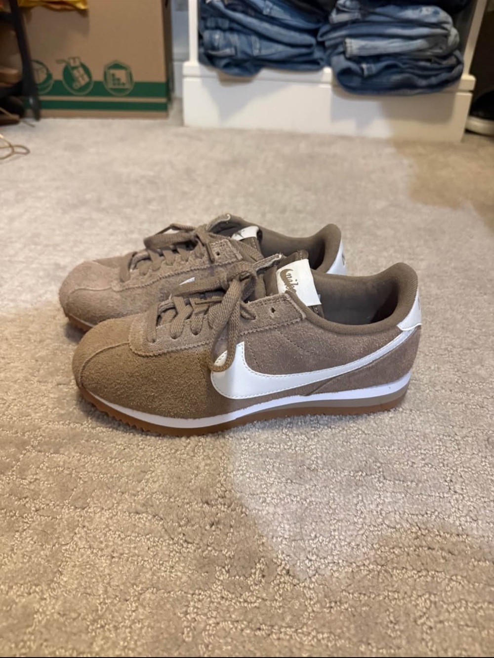 Nike Men’s Suede Retro Sneakers - Brown & White